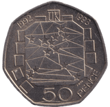 1992 FIFTY PENCE 50P CIRCULATED 1 - 50p BU - Cambridgeshire Coins