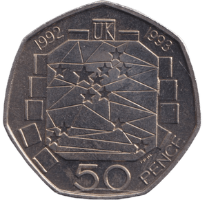 1992 FIFTY PENCE 50P CIRCULATED 2 - 50p BU - Cambridgeshire Coins