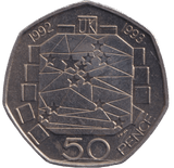 1992 FIFTY PENCE 50P CIRCULATED 2 - 50p BU - Cambridgeshire Coins