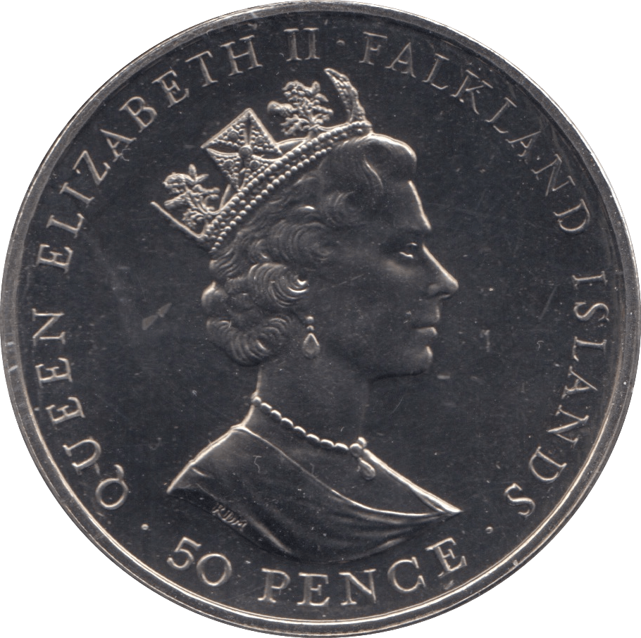 1992 FIFTY PENCE FALKLAND ISLANDS F591 - WORLD COINS - Cambridgeshire Coins