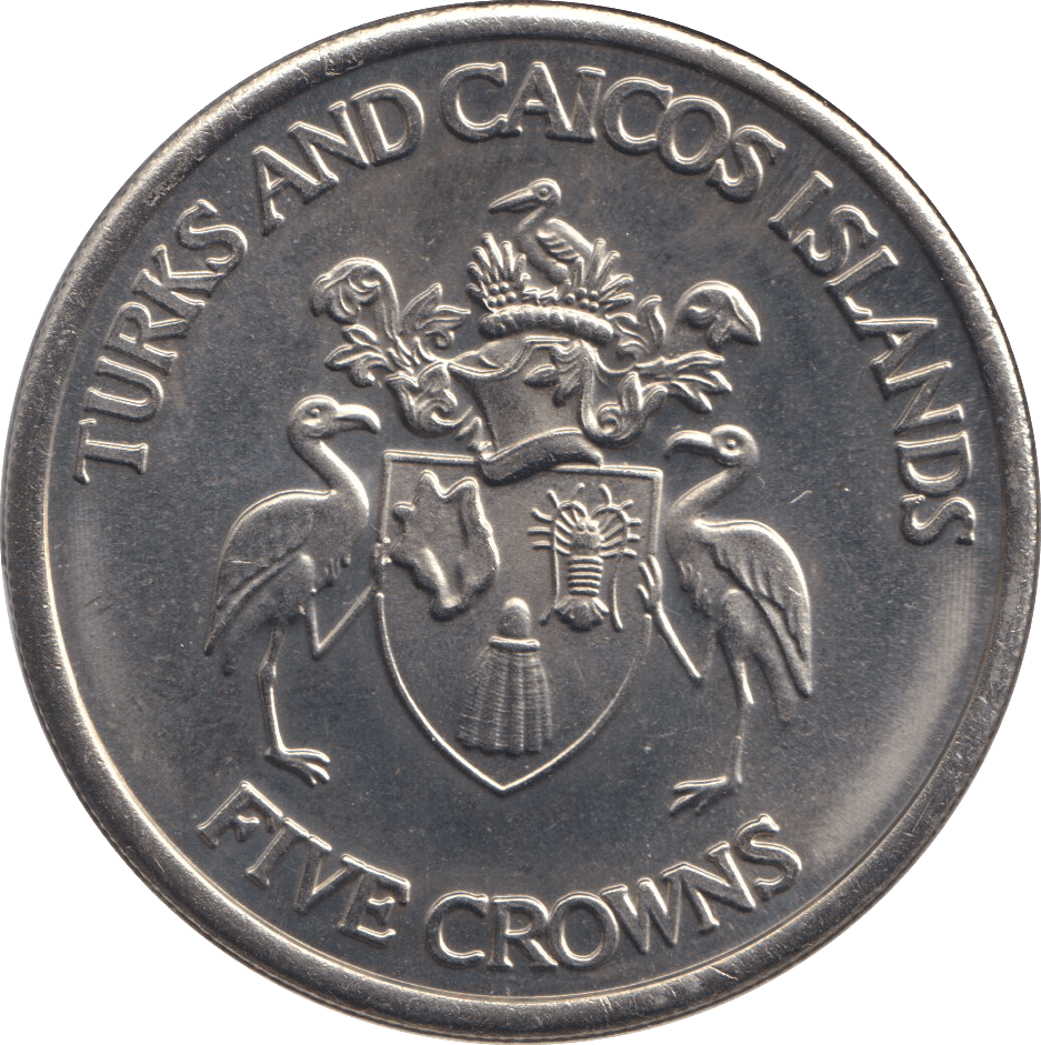 1992 FIVE CROWN TURKS AND CAICOS ISLANDS - WORLD COINS - Cambridgeshire Coins