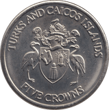 1992 FIVE CROWN TURKS AND CAICOS ISLANDS - WORLD COINS - Cambridgeshire Coins