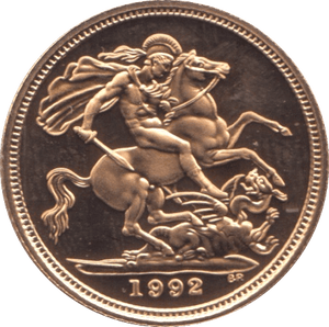 1992 GOLD HALF SOVEREIGN ( PROOF ) - HALF SOVEREIGN - Cambridgeshire Coins