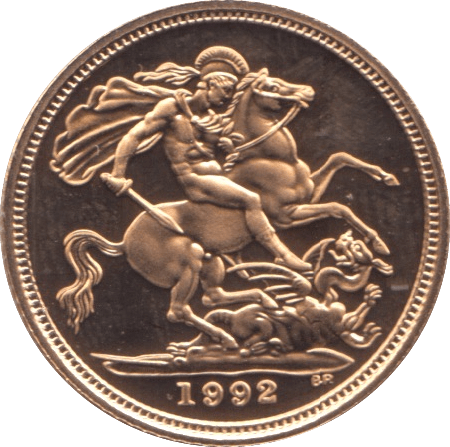 1992 GOLD HALF SOVEREIGN ( PROOF ) - HALF SOVEREIGN - Cambridgeshire Coins