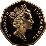 1992 GOLD PROOF E.U. COUNCIL PRESIDENCY 50P PF69 ULTRA CAMEO - NGC GOLD COINS - Cambridgeshire Coins