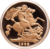 1992 GOLD PROOF SOVEREIGN BOXED - GOLD PROOF SOVEREIGNS - Cambridgeshire Coins