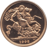 1992 GOLD SOVEREIGN ( PROOF ) - SOVEREIGN - Cambridgeshire Coins