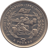 1992 ISLE OF MAN 2 POUND NIGEL MANSELL - WORLD COINS - Cambridgeshire Coins