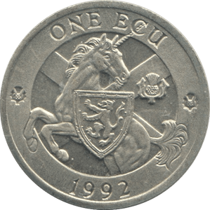 1992 ONE ECU SCOTLAND - WORLD COINS - Cambridgeshire Coins