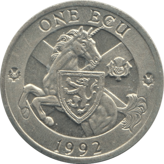 1992 ONE ECU SCOTLAND - WORLD COINS - Cambridgeshire Coins