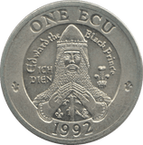 1992 ONE ECU WALES - WORLD COINS - Cambridgeshire Coins