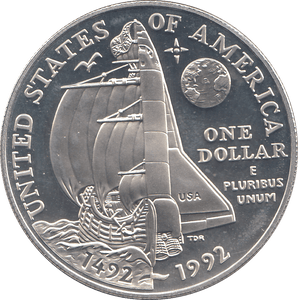 1992 SILVER 1 DOLLAR USA ( PROOF ) - SILVER WORLD COINS - Cambridgeshire Coins
