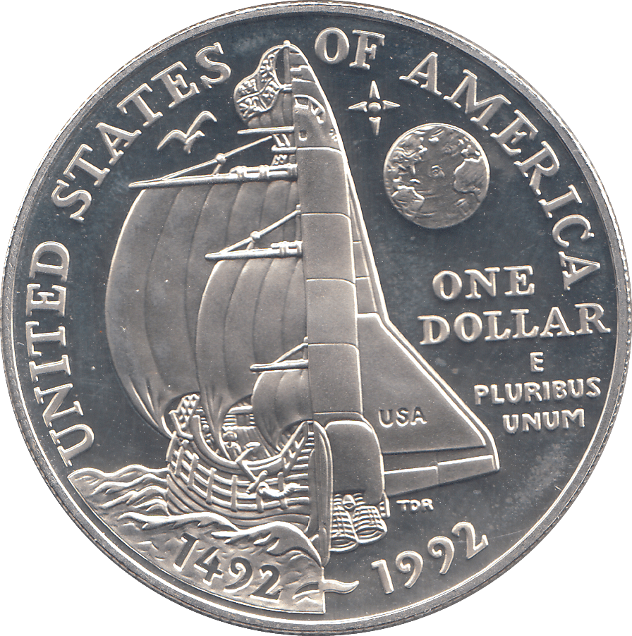 1992 SILVER 1 DOLLAR USA ( PROOF ) - SILVER WORLD COINS - Cambridgeshire Coins