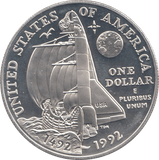 1992 SILVER 1 DOLLAR USA ( PROOF ) - SILVER WORLD COINS - Cambridgeshire Coins
