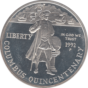 1992 SILVER 1 DOLLAR USA ( PROOF ) - SILVER WORLD COINS - Cambridgeshire Coins