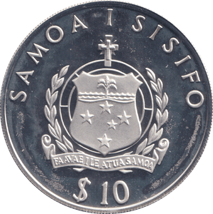 1992 SILVER PROOF 10 DOLLAR SAMOA - SILVER WORLD COINS - Cambridgeshire Coins
