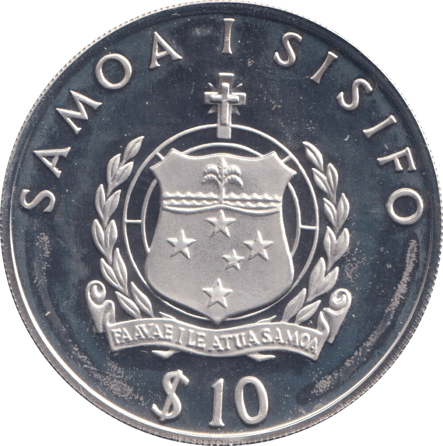 1992 SILVER PROOF 10 DOLLAR SAMOA - SILVER WORLD COINS - Cambridgeshire Coins