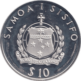 1992 SILVER PROOF 10 DOLLAR SAMOA - SILVER WORLD COINS - Cambridgeshire Coins