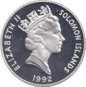 1992 SILVER PROOF 10 DOLLAR SOLOMON ISLANDS - SILVER WORLD COINS - Cambridgeshire Coins