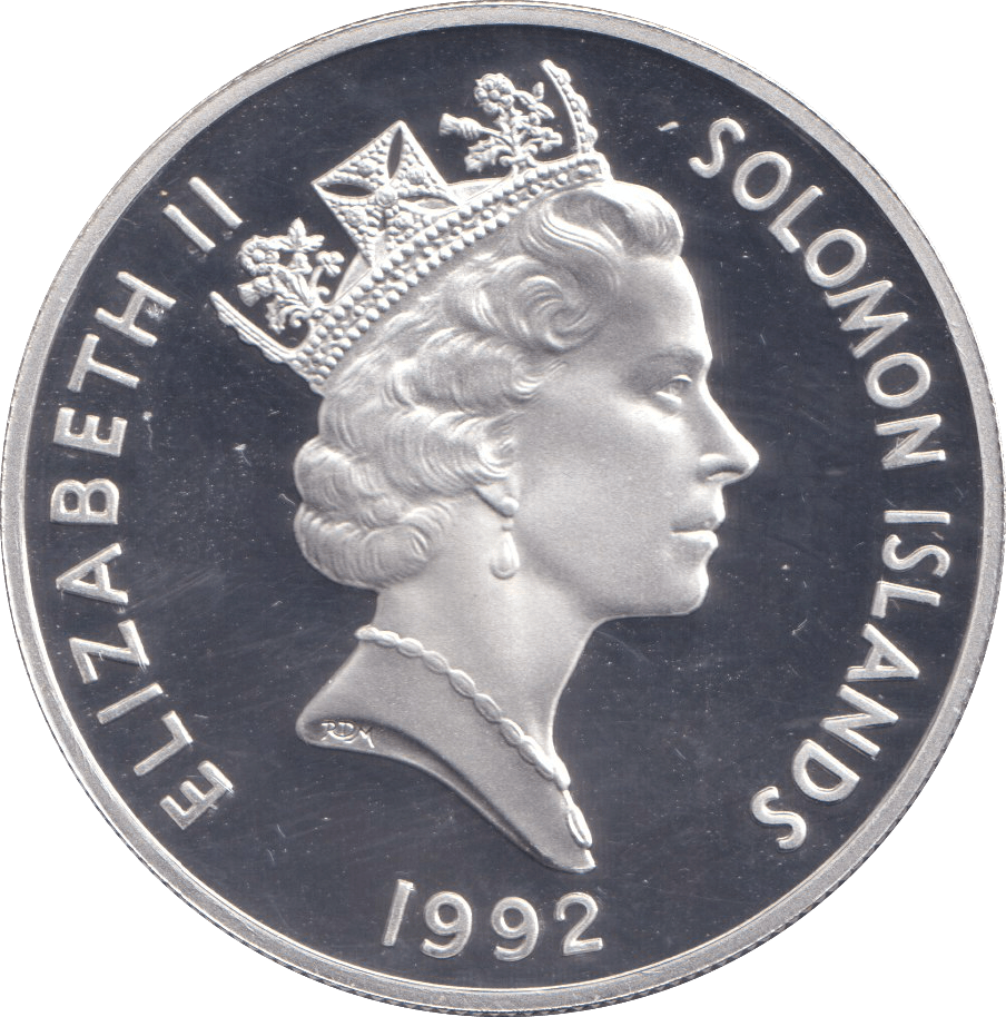 1992 SILVER PROOF 10 DOLLAR SOLOMON ISLANDS - SILVER WORLD COINS - Cambridgeshire Coins