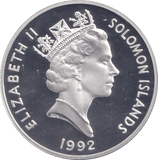 1992 SILVER PROOF 10 DOLLAR SOLOMON ISLANDS - SILVER WORLD COINS - Cambridgeshire Coins