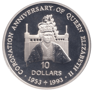 1992 SILVER PROOF 10 DOLLAR SOLOMON ISLANDS - SILVER WORLD COINS - Cambridgeshire Coins
