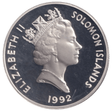 1992 SILVER PROOF 10 DOLLAR SOLOMON ISLANDS - SILVER WORLD COINS - Cambridgeshire Coins