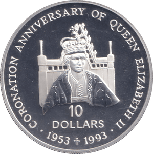 1992 SILVER PROOF 10 DOLLAR SOLOMON ISLANDS - SILVER WORLD COINS - Cambridgeshire Coins