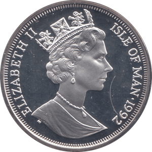 1992 SILVER PROOF 1oz SIAMESE CAT COMMEMORATIVE CROWN ISLE OF MAN - SILVER WORLD COINS - Cambridgeshire Coins