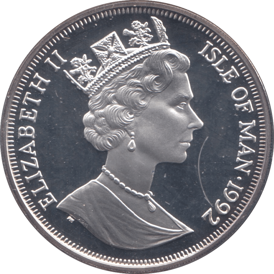 1992 SILVER PROOF 1oz SIAMESE CAT COMMEMORATIVE CROWN ISLE OF MAN - SILVER WORLD COINS - Cambridgeshire Coins