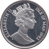 1992 SILVER PROOF 1oz SIAMESE CAT COMMEMORATIVE CROWN ISLE OF MAN - SILVER WORLD COINS - Cambridgeshire Coins