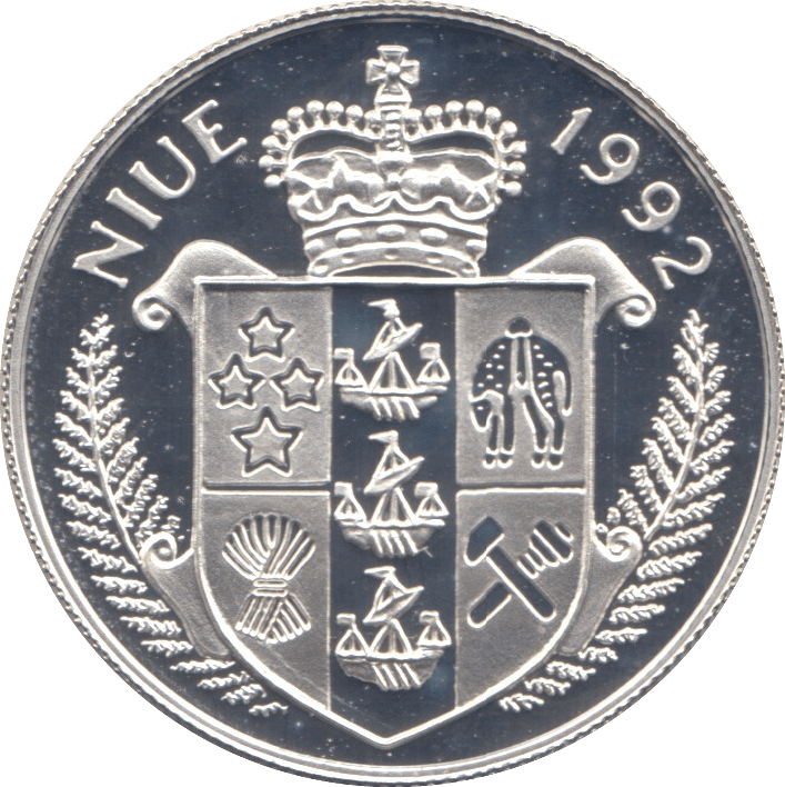 1992 SILVER PROOF 5 DOLLARS 925 SILVER NIUE ISLANDS - SILVER WORLD COINS - Cambridgeshire Coins