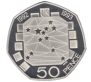 1992 SILVER PROOF 50P - 50P Silver Proof - Cambridgeshire Coins