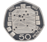 1992 SILVER PROOF 50P - 50P Silver Proof - Cambridgeshire Coins