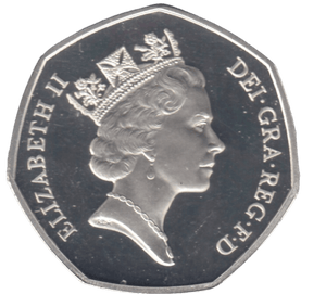 1992 SILVER PROOF 50P - 50P Silver Proof - Cambridgeshire Coins