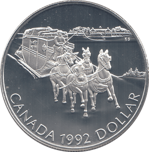 1992 SILVER PROOF CANADA DOLLAR - WORLD COINS - Cambridgeshire Coins