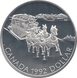 1992 SILVER PROOF CANADA DOLLAR - WORLD COINS - Cambridgeshire Coins