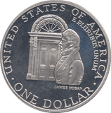1992 SILVER PROOF COMMEMORATIVE ONE DOLLAR USA - SILVER WORLD COINS - Cambridgeshire Coins