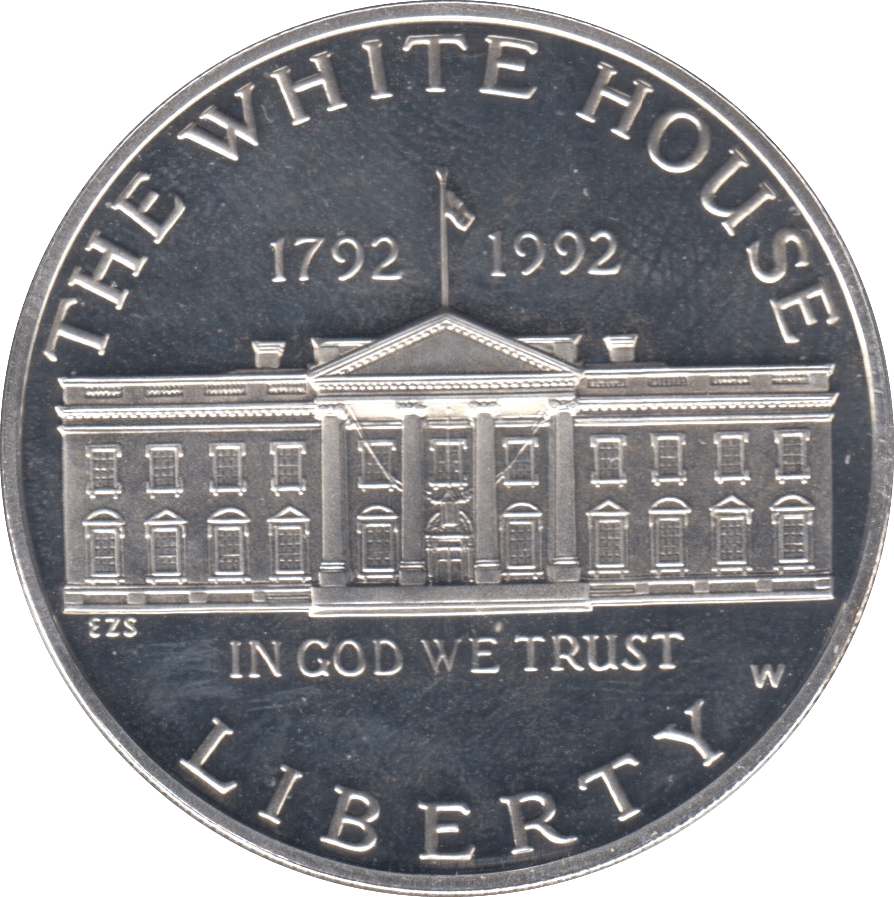 1992 SILVER PROOF COMMEMORATIVE ONE DOLLAR USA - SILVER WORLD COINS - Cambridgeshire Coins