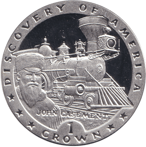 1992 SILVER PROOF CROWN - DISCOVERY OF AMERICA - SILVER WORLD COINS - Cambridgeshire Coins