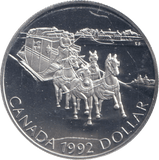 1992 SILVER PROOF DOLLAR CANADA - SILVER WORLD COINS - Cambridgeshire Coins