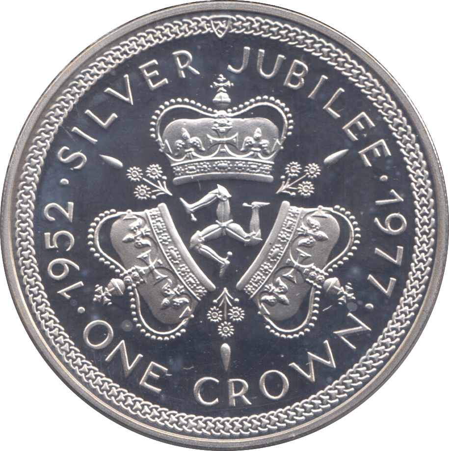 1992 SILVER PROOF SILVER JUBILEE CROWN ISLE OF MAN - SILVER WORLD COINS - Cambridgeshire Coins