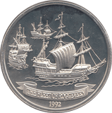 1992 SILVER PROOF TEN DOLLARS FLEET OF ROGGEVEEN SAMOA - SILVER WORLD COINS - Cambridgeshire Coins