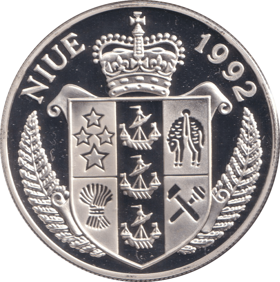 1992 SILVER PROOF TEN DOLLARS NIUE - SILVER WORLD COINS - Cambridgeshire Coins
