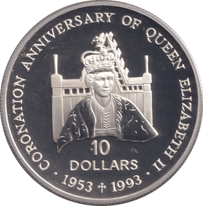 1992 SILVER PROOF TEN DOLLARS SOLOMON ISLANDS - SILVER WORLD COINS - Cambridgeshire Coins