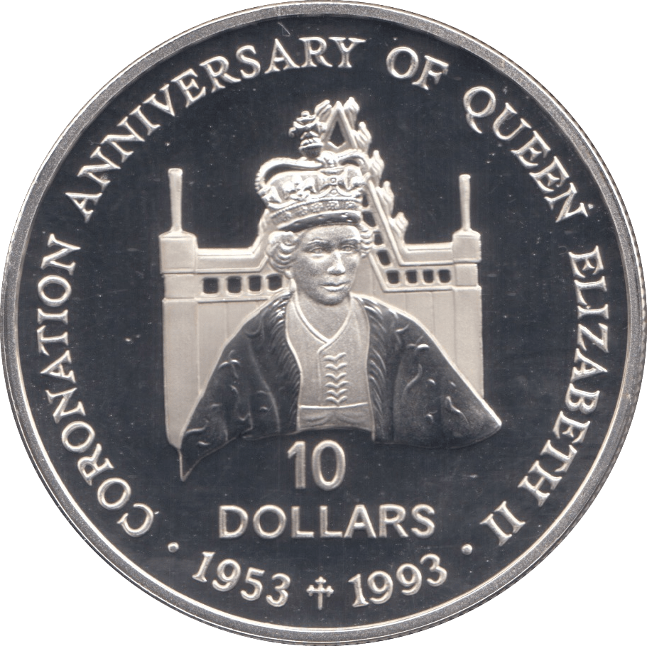 1992 SILVER PROOF TEN DOLLARS SOLOMON ISLANDS - SILVER WORLD COINS - Cambridgeshire Coins