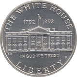 1992 SILVER PROOF THE WHITE HOUSE ONE DOLLAR USA - SILVER WORLD COINS - Cambridgeshire Coins