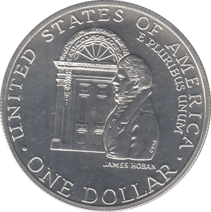 1992 SILVER PROOF THE WHITE HOUSE ONE DOLLAR USA - SILVER WORLD COINS - Cambridgeshire Coins
