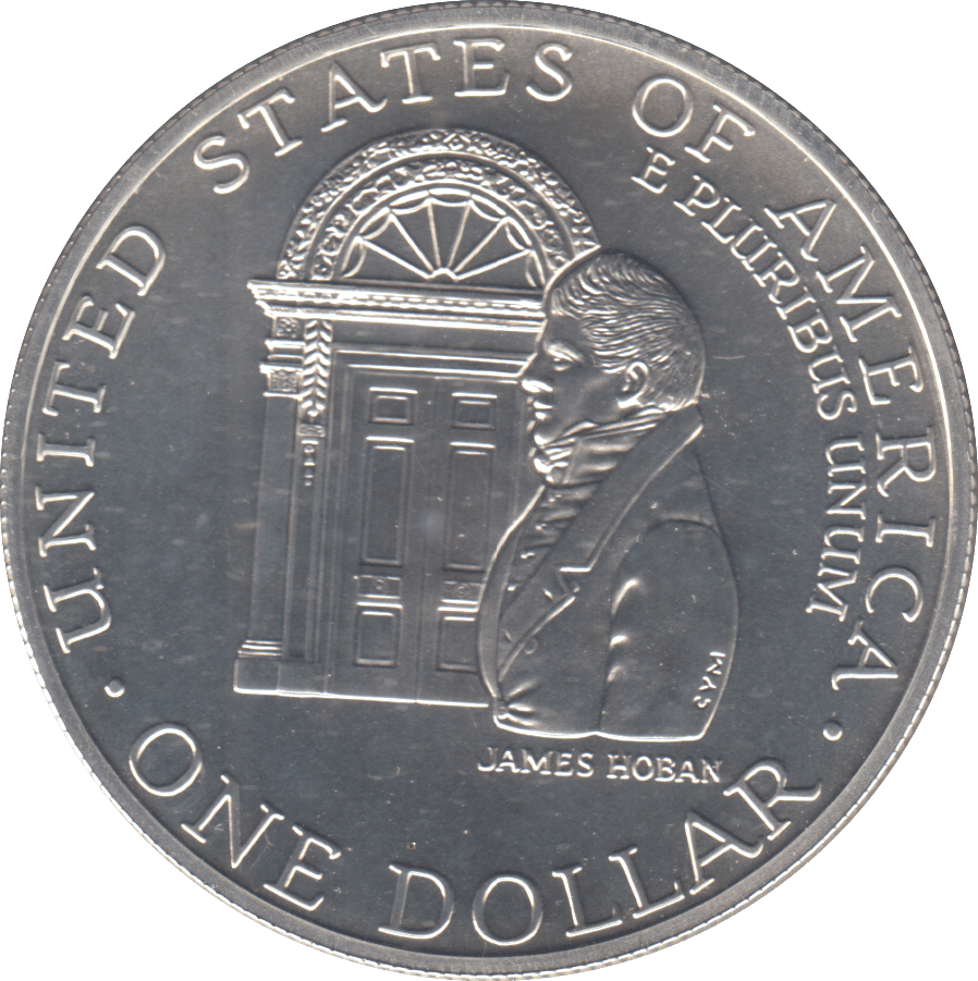 1992 SILVER PROOF THE WHITE HOUSE ONE DOLLAR USA - SILVER WORLD COINS - Cambridgeshire Coins
