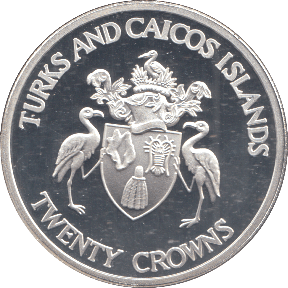1992 SILVER PROOF TWENTY CROWNS - SILVER WORLD COINS - Cambridgeshire Coins